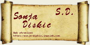 Sonja Diskić vizit kartica